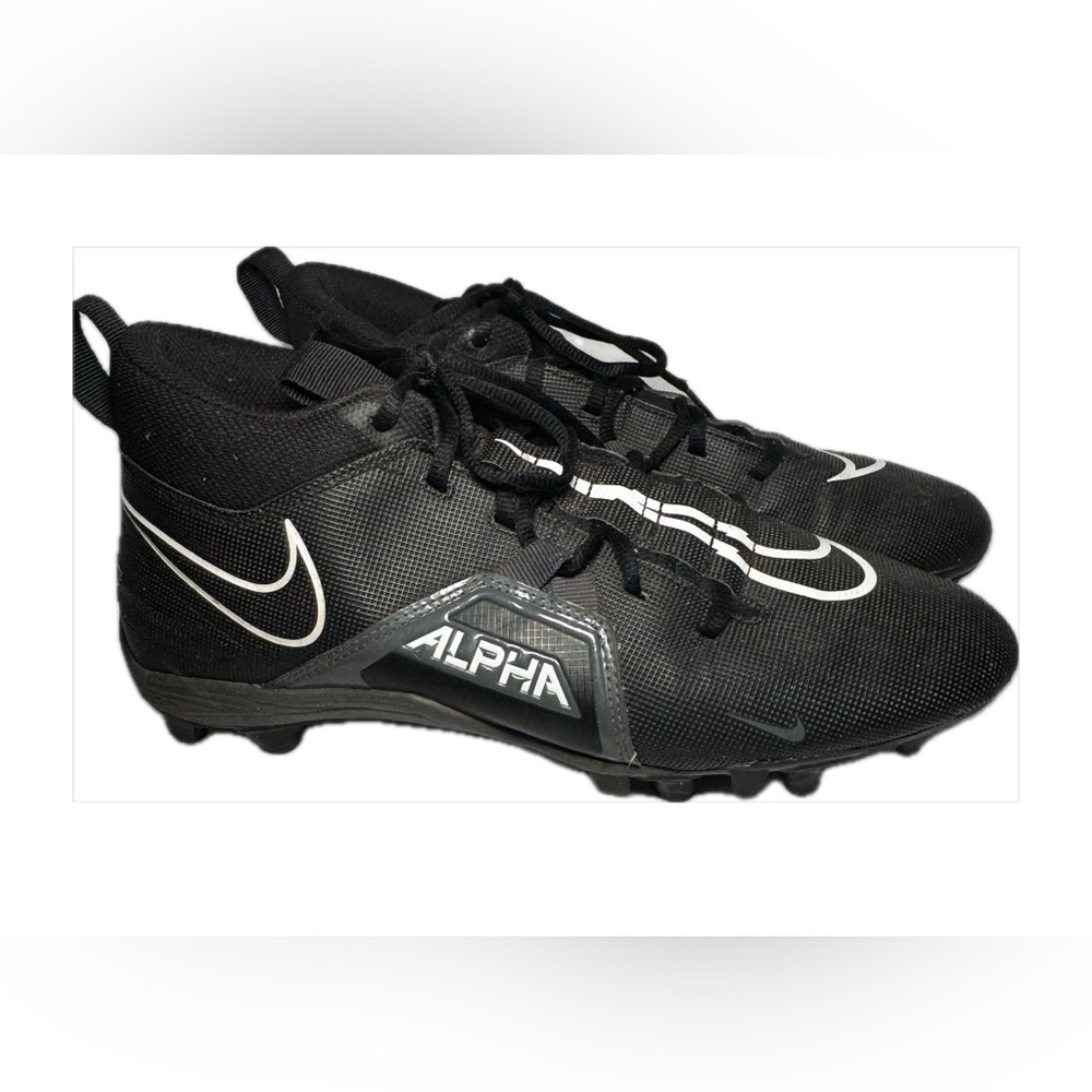 Nike Alpha Menace 3 Shark Football Cleats Men’s 9.5 Black CV0582-010